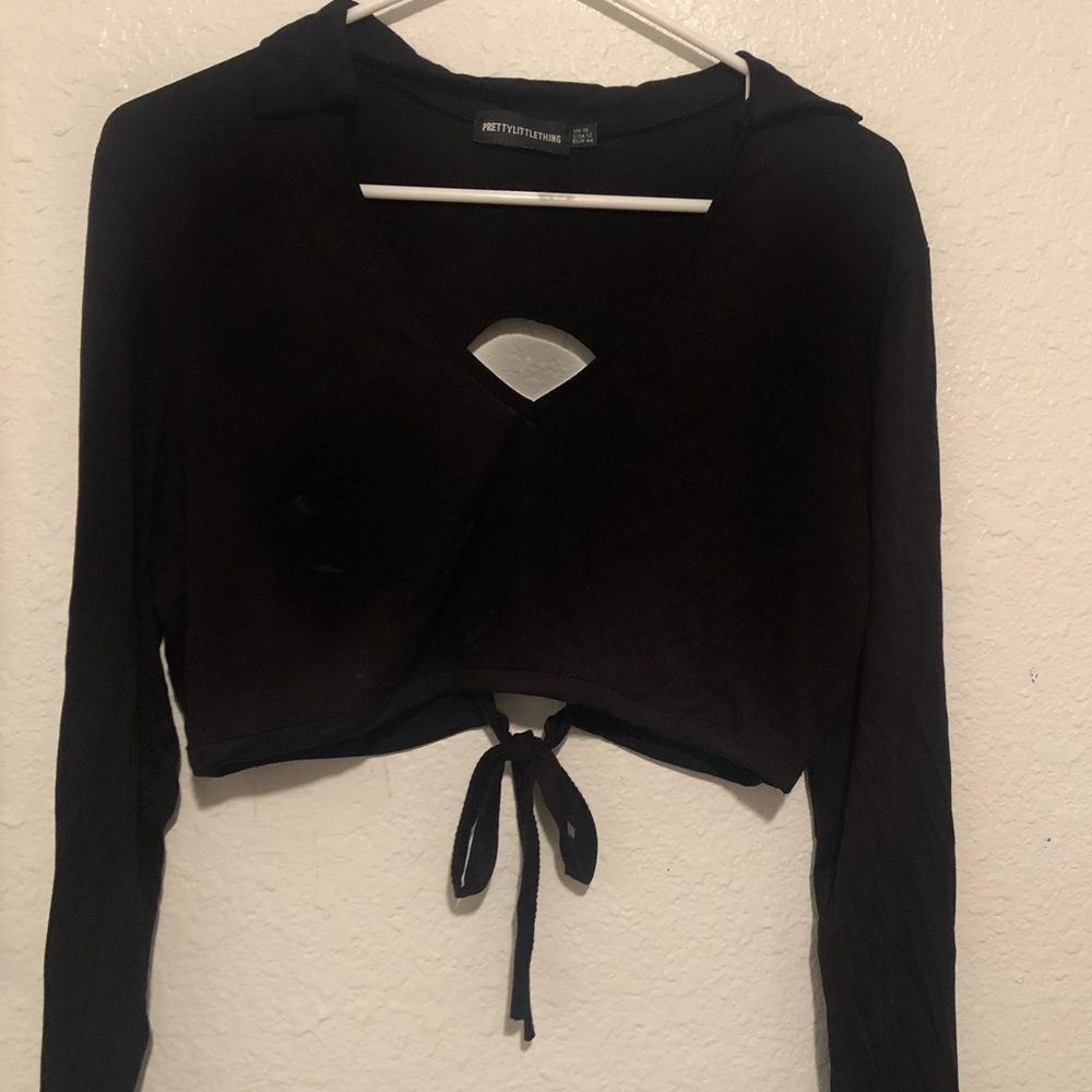 Pretty Little Thing - Collared Crop Top